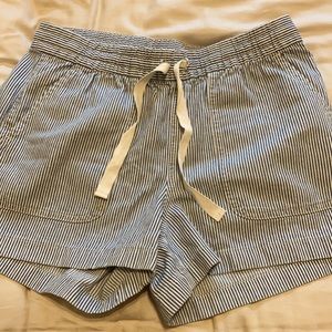 Point Sur blue and white striped shorts size XS.